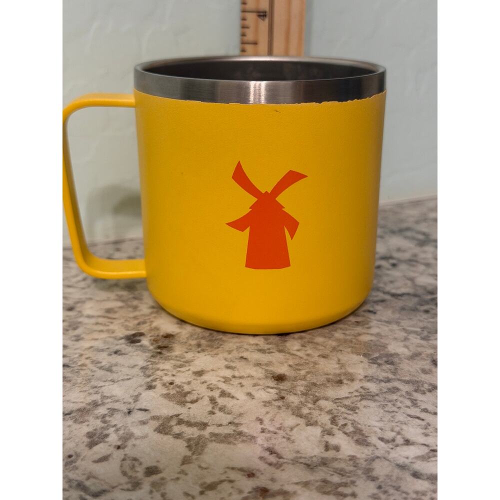 Dutch Bros Coffee “It’s All Good” Yellow Stainless Steel Camp Mug Coffee Cup - Picture 2 of 4